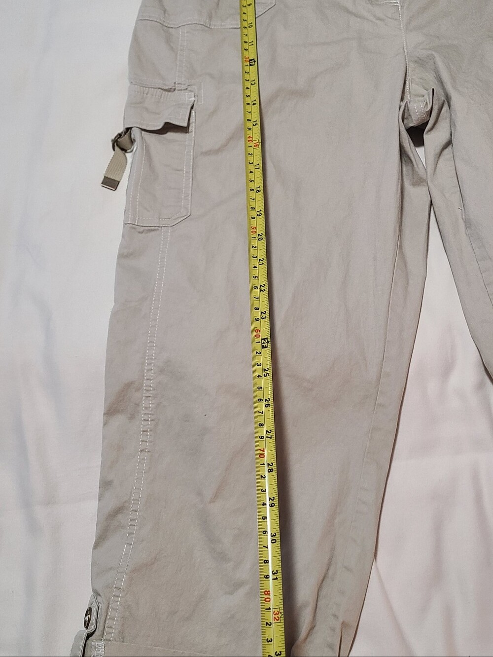 Womens Lightweight Cargo Pants in Light Beige